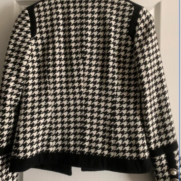 Vintage Houndstooth Blazer – Black & White – Size FR 34/36 (US 2/4 – XS/S) - Picture 3 of 7